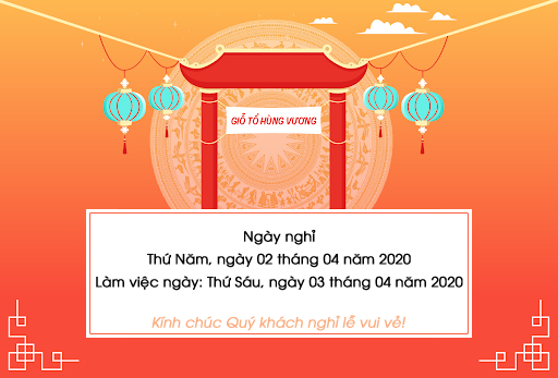Thông báo nghỉ lễ Giỗ tổ Hùng Vương 2020